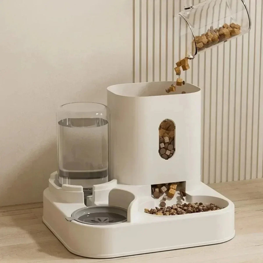 Distributeur de Croquettes avec Fontaine à Eau