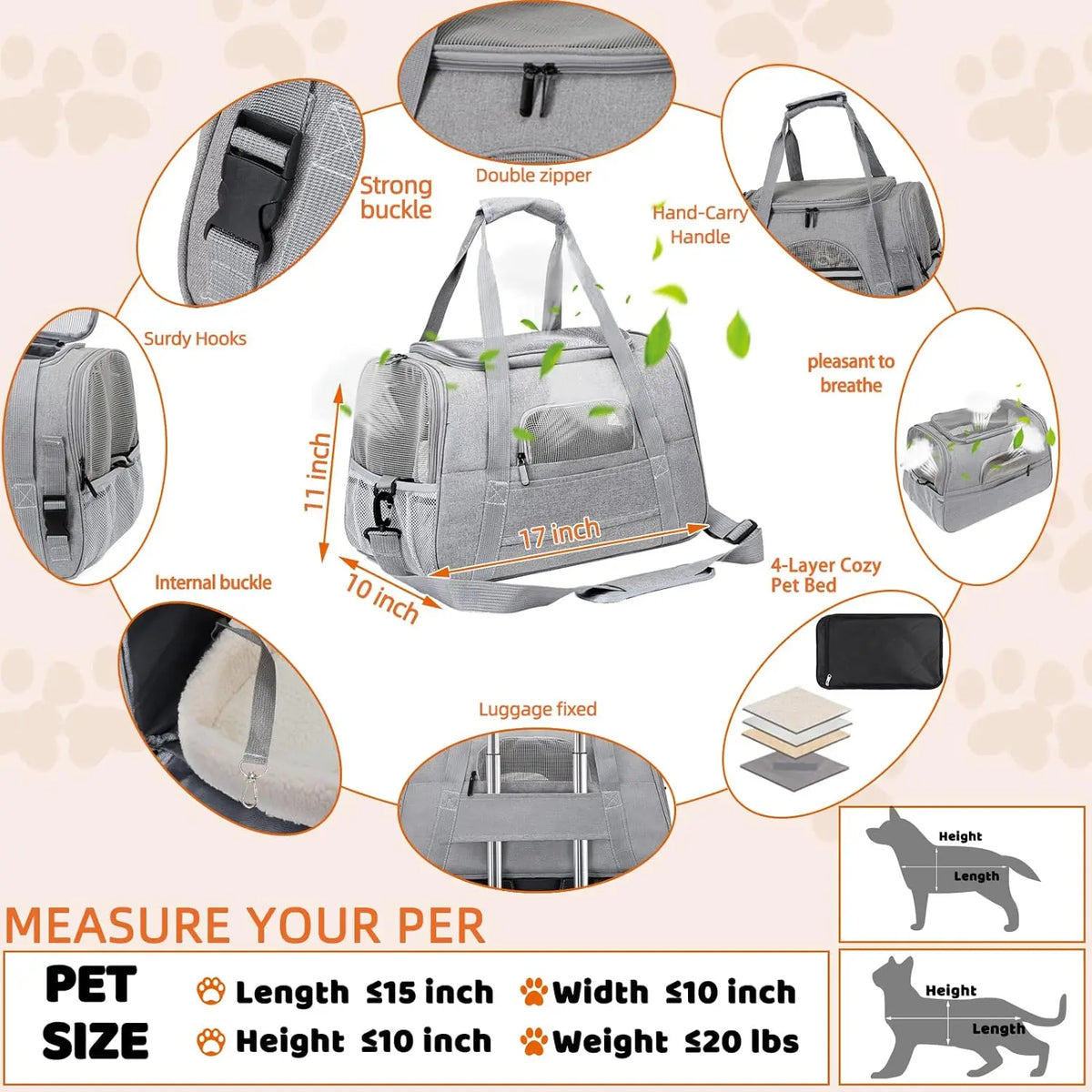 Sac de Transport pour Chat & Chien