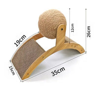 Griffoir Boule 2-en-1 en Bois & Sisal