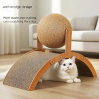 Griffoir Boule 2-en-1 en Bois & Sisal