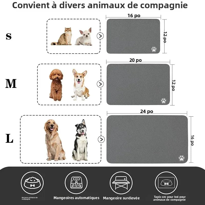 Tapis de Gamelle Absorbant
