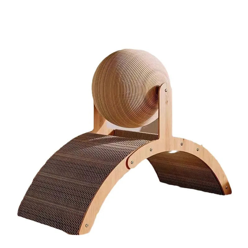 Griffoir Boule 2-en-1 en Bois & Sisal