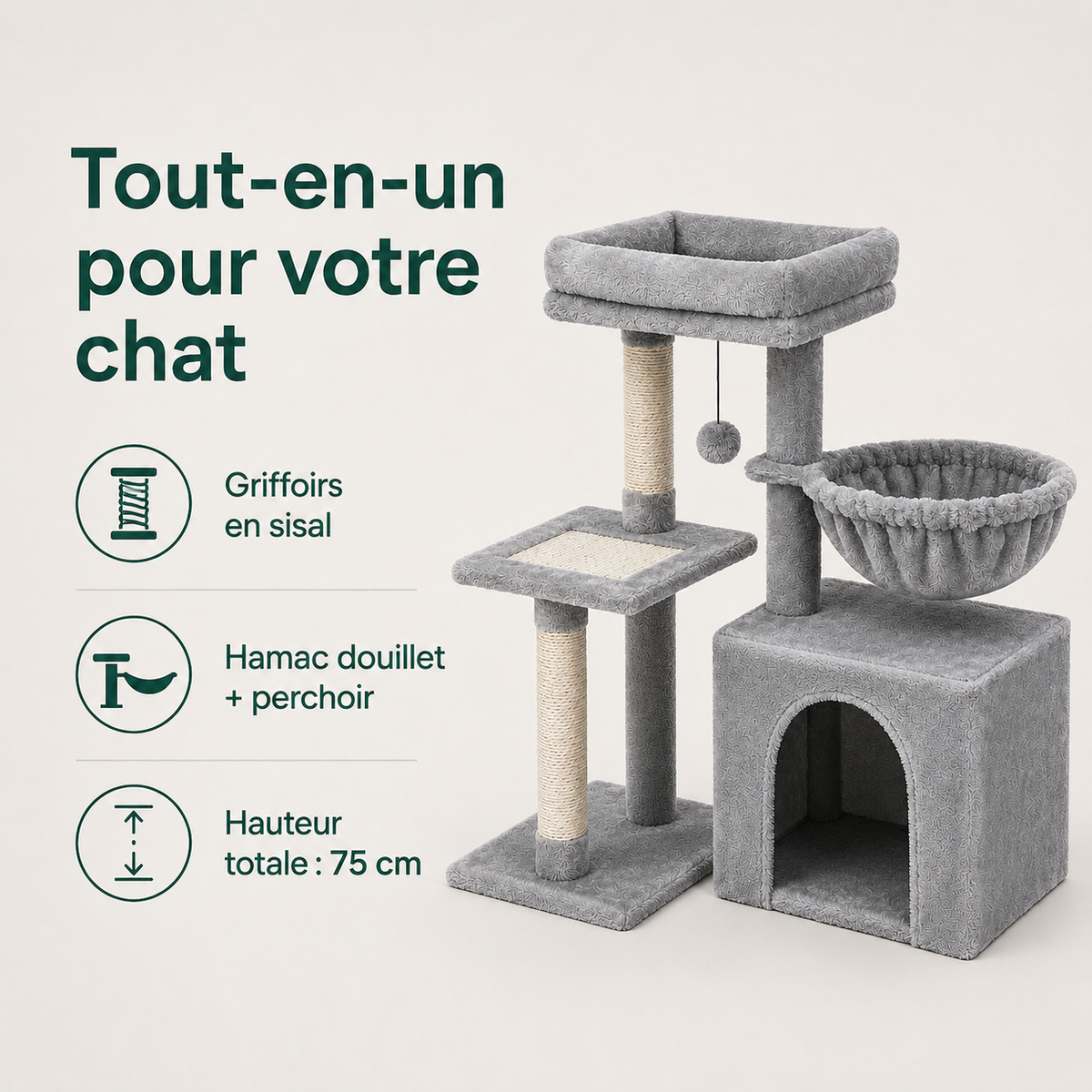 Arbre à Chat d'Intérieur — caractéristiques principales