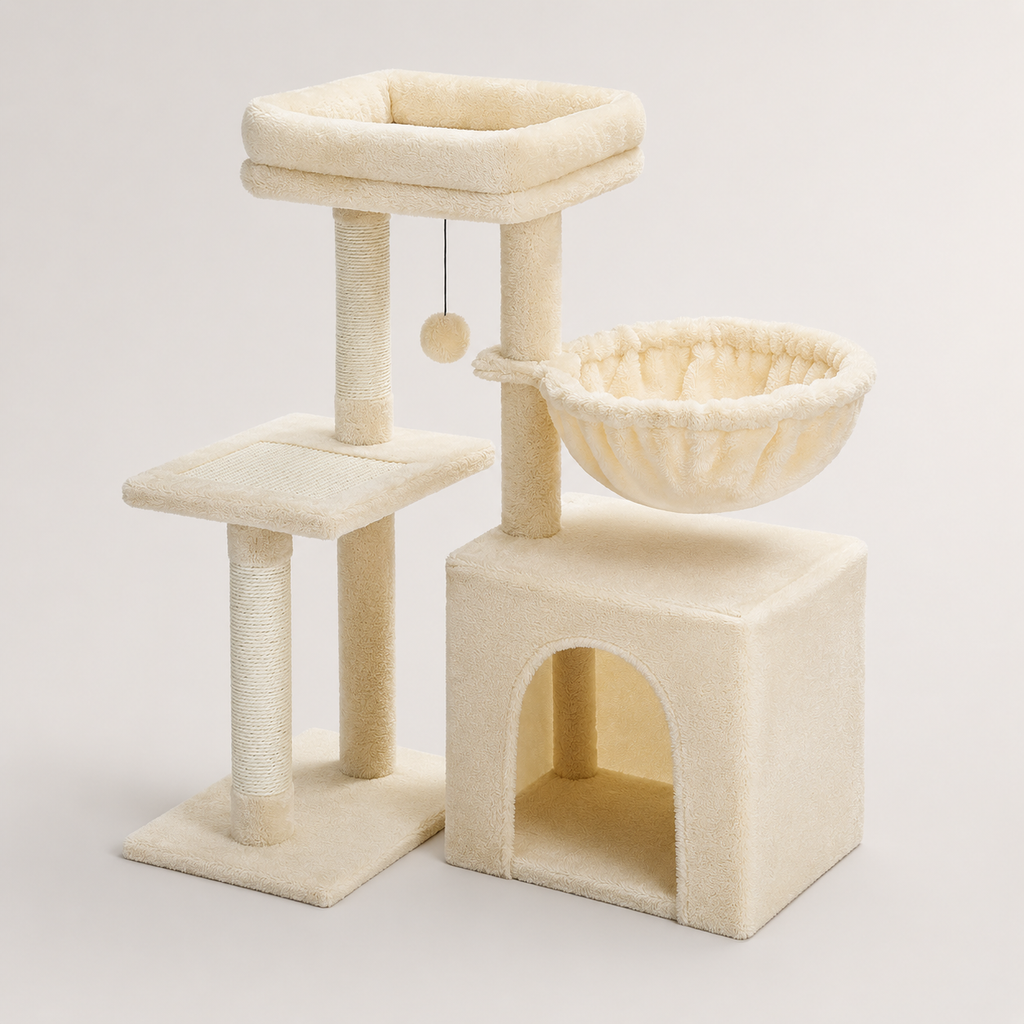 Arbre à Chat d'Intérieur, photo produit sur fond clair