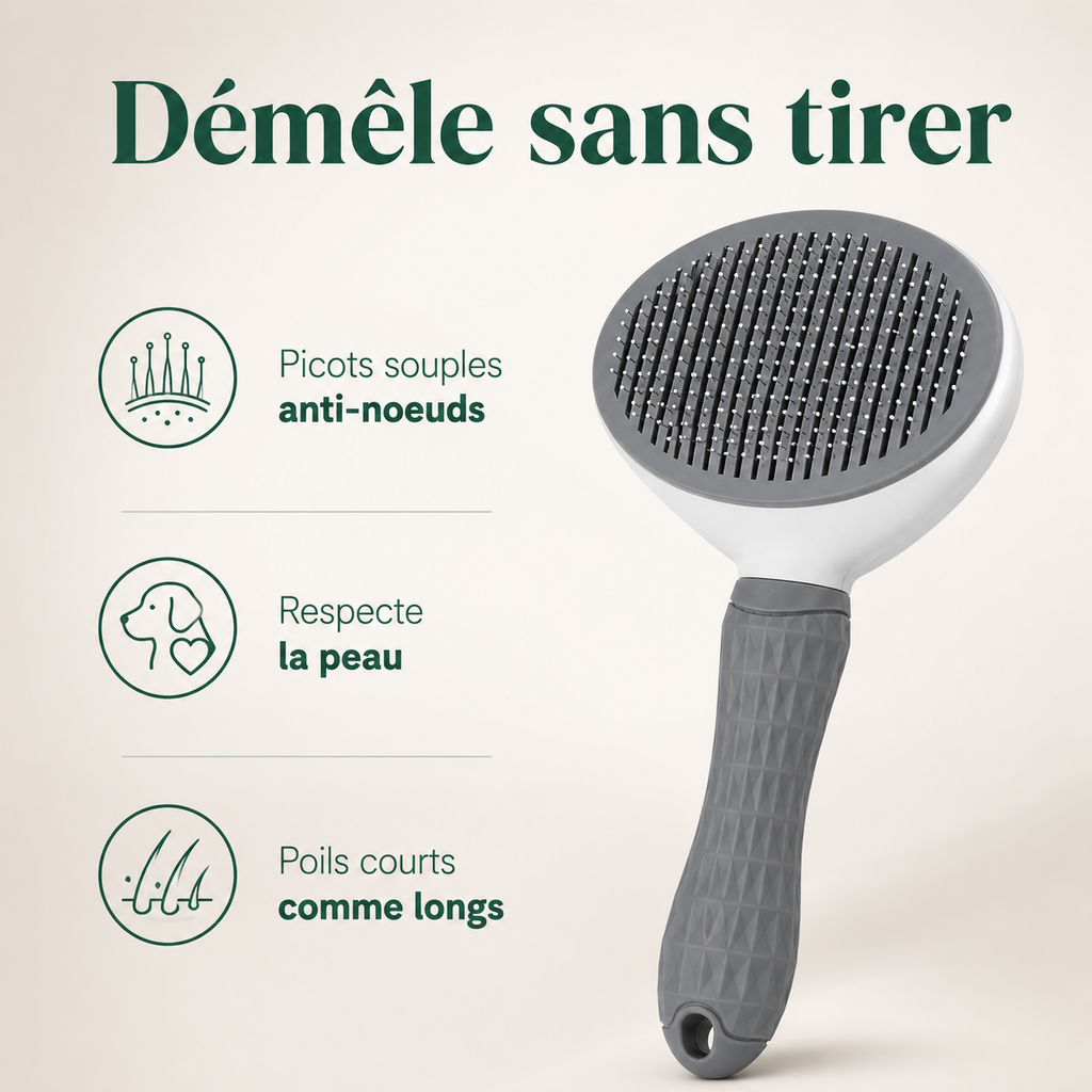 Brosse Auto-Nettoyante pour Chat & Chien — bénéfices