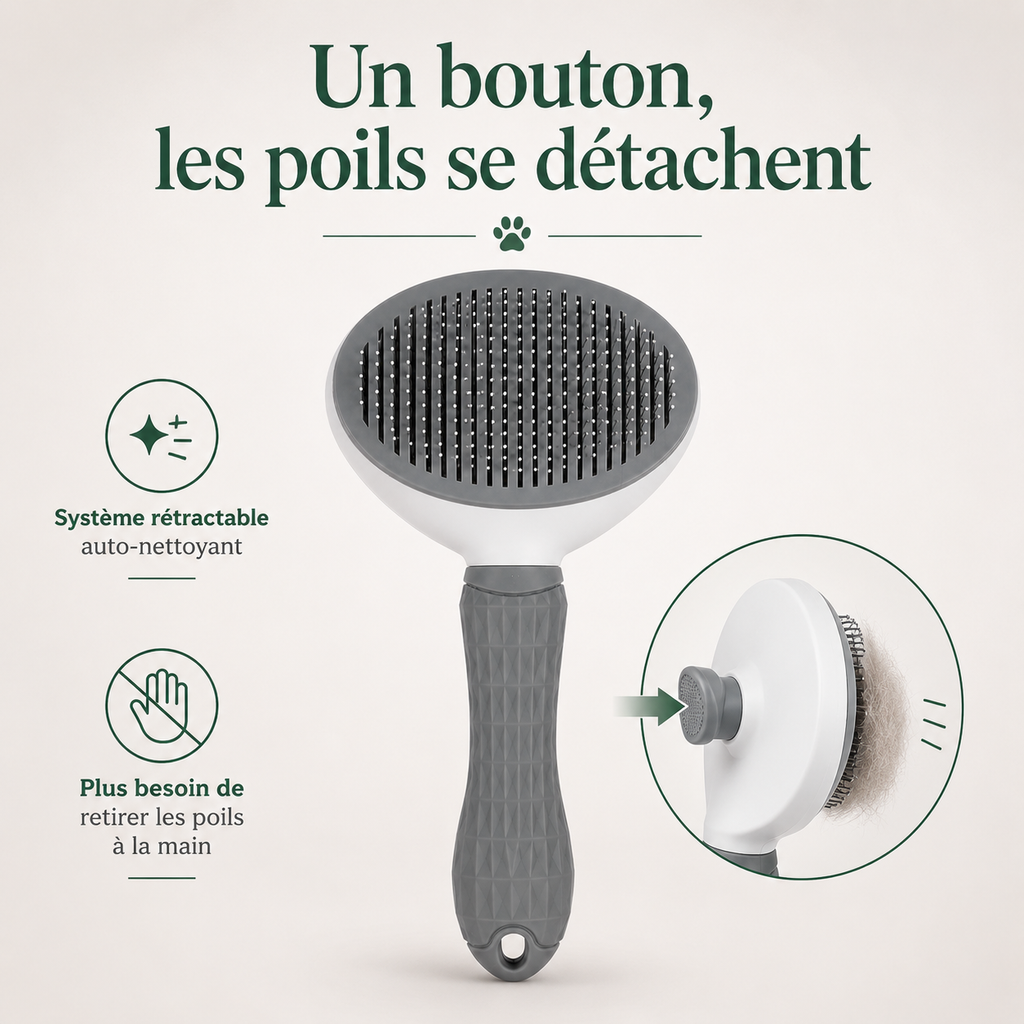 Brosse Auto-Nettoyante pour Chat & Chien — caractéristiques principales