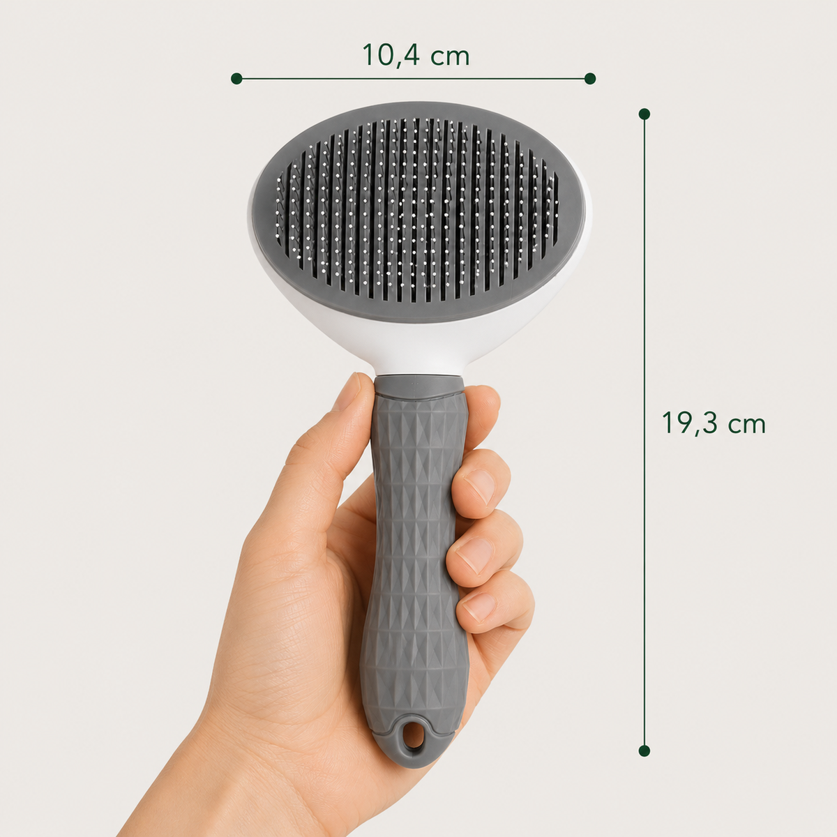 Brosse Auto-Nettoyante pour Chat & Chien et ses dimensions