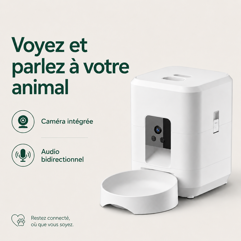 Distributeur Automatique de Croquettes avec Caméra — bénéfices