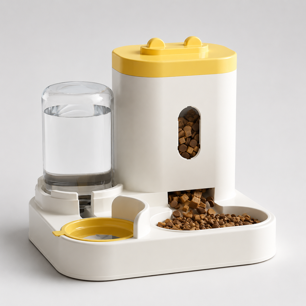 Distributeur de Croquettes avec Fontaine à Eau