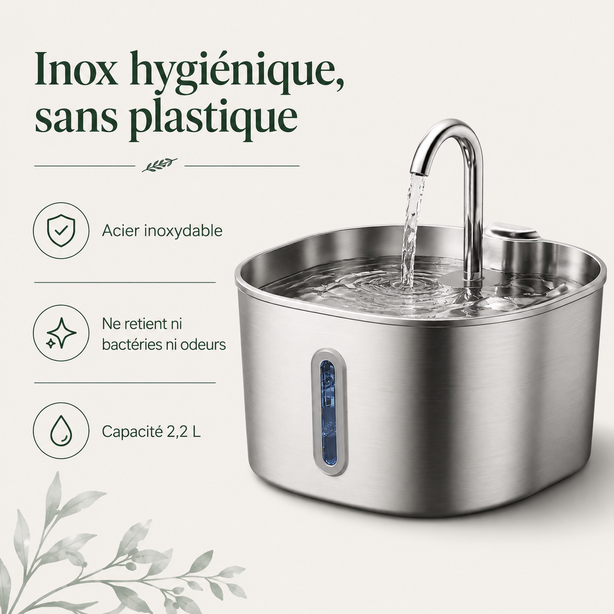 Fontaine à Eau Filaire — caractéristiques principales