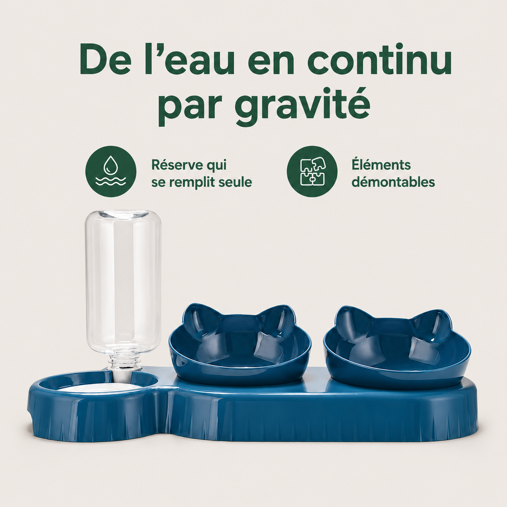 Gamelle 3-en-1 avec Distributeur d'Eau — bénéfices