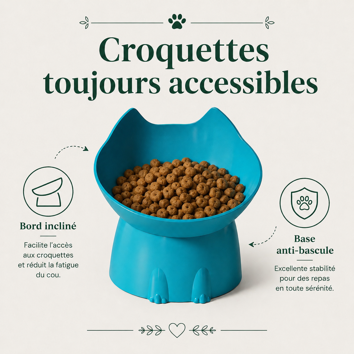 Gamelle Surélevée pour Chat — bénéfices