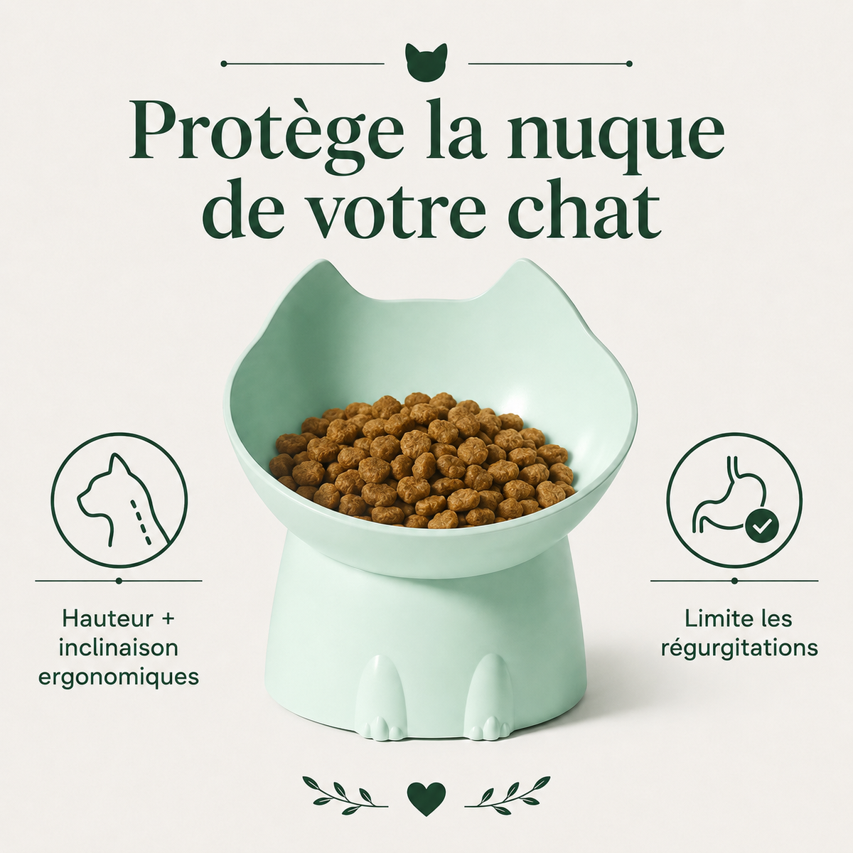 Gamelle Surélevée pour Chat — caractéristiques principales