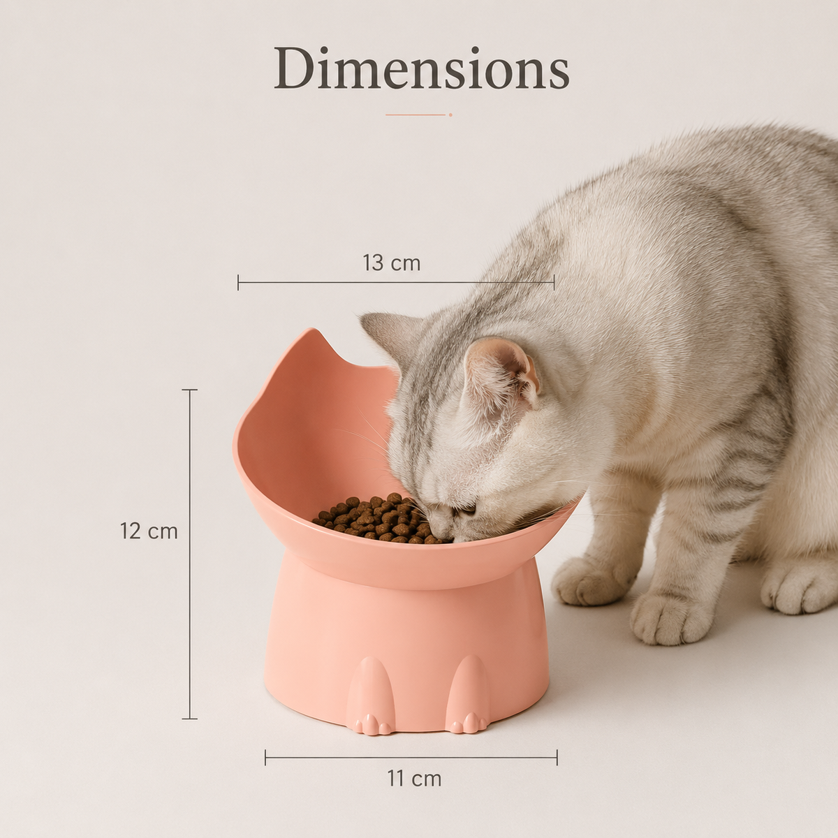 Gamelle Surélevée pour Chat et ses dimensions