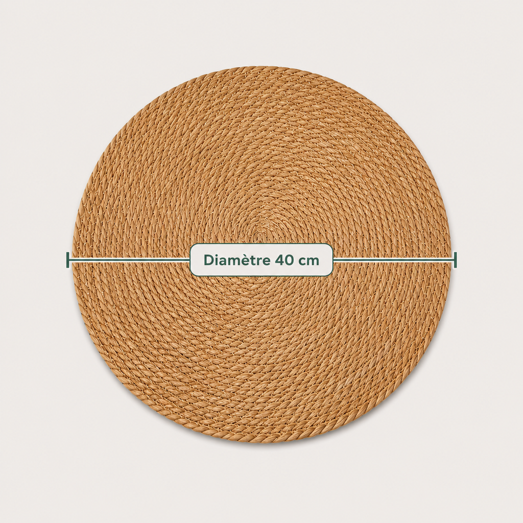 Griffoir Tapis en Rotin et ses dimensions