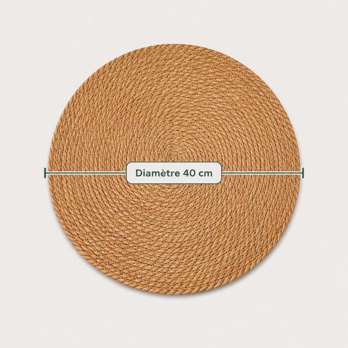 Griffoir Tapis en Rotin et ses dimensions