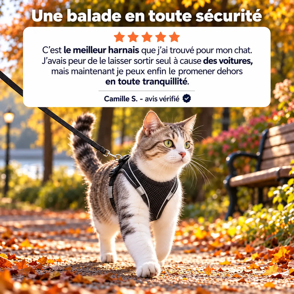 Harnais Anti-Fugue pour Chat