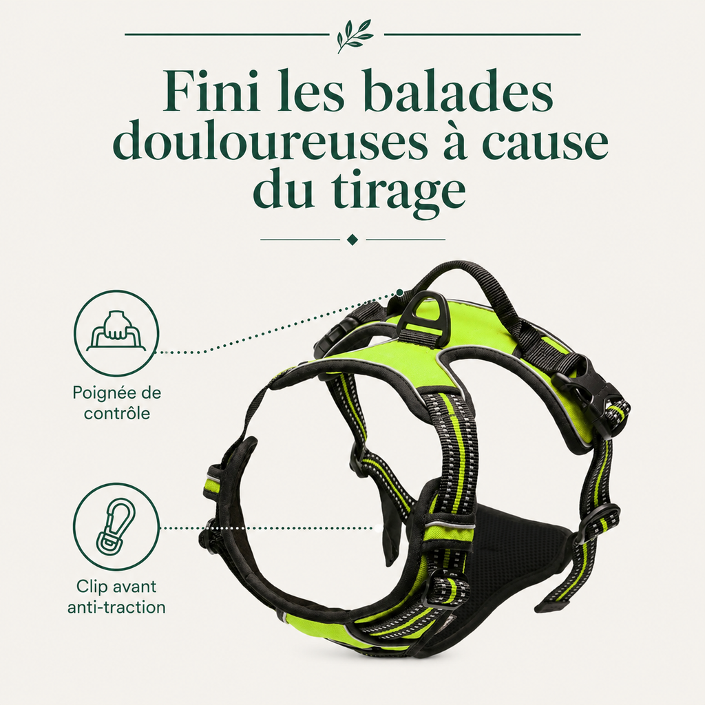 Harnais Anti-Traction pour Chien — caractéristiques principales
