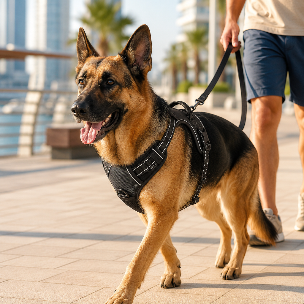 Harnais Anti-Traction pour Chien en situation, à la maison
