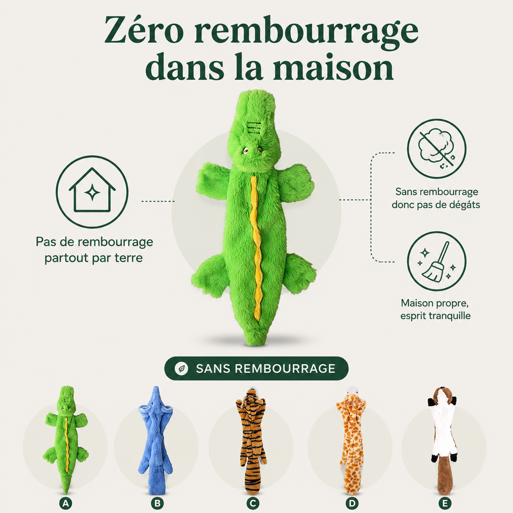 Jouet pour Chien Sans Rembourrage — bénéfices