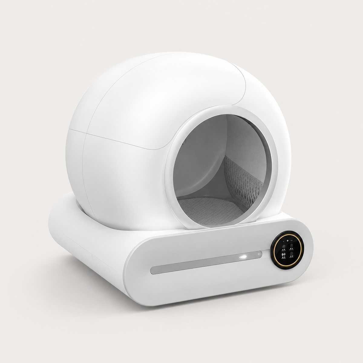 Litière Automatique Connectée pour Chat, photo produit sur fond clair