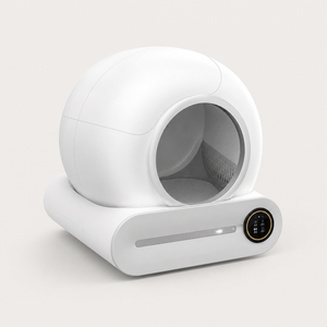 Litière Automatique Connectée pour Chat, photo produit sur fond clair