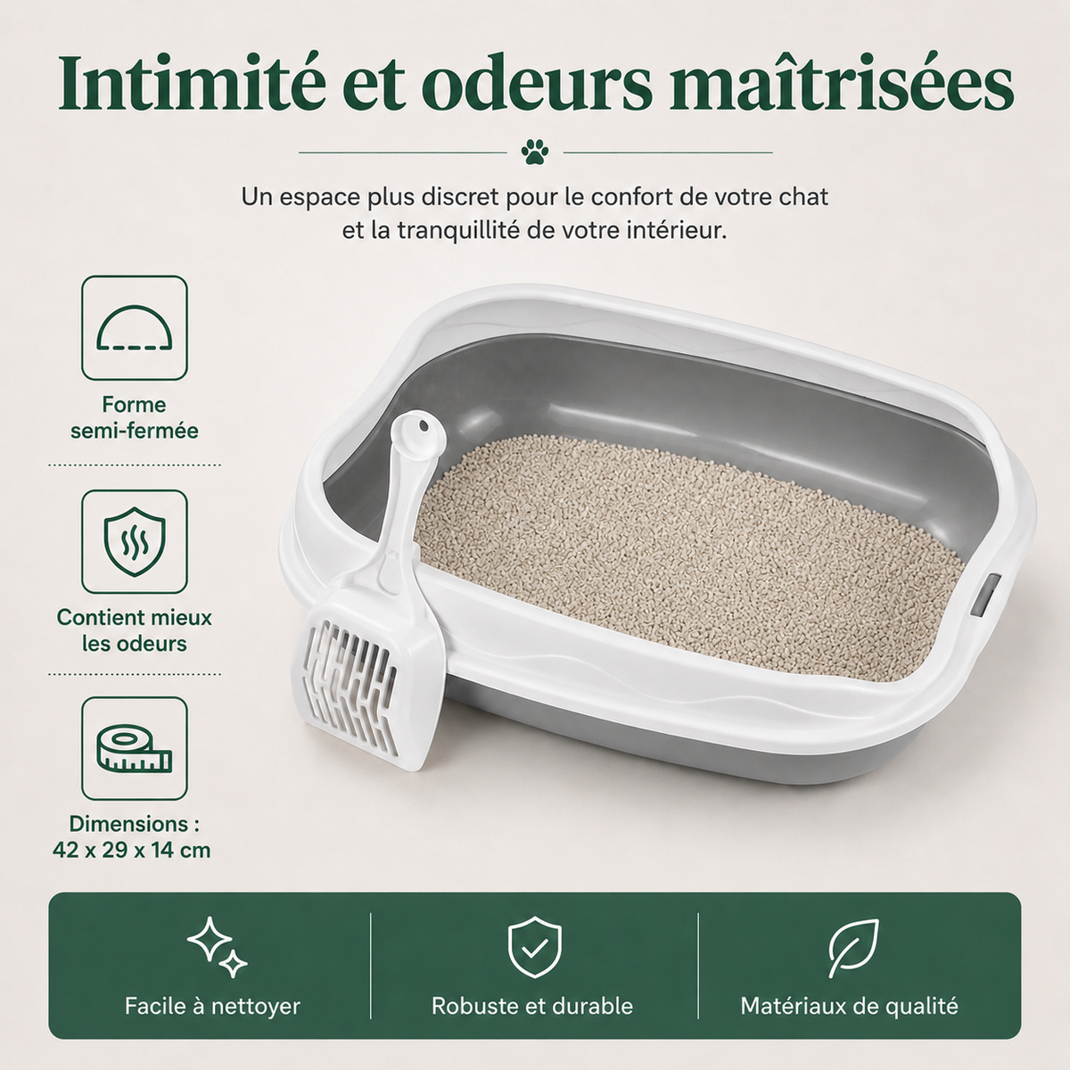 Maison de Toilette pour Chat — bénéfices