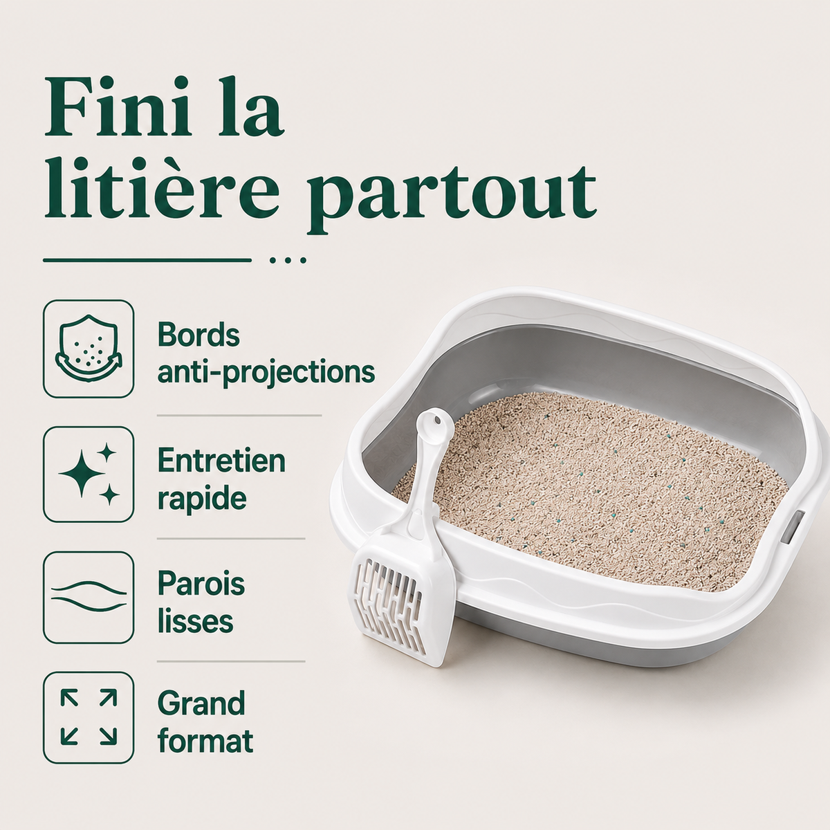 Maison de Toilette pour Chat — caractéristiques principales