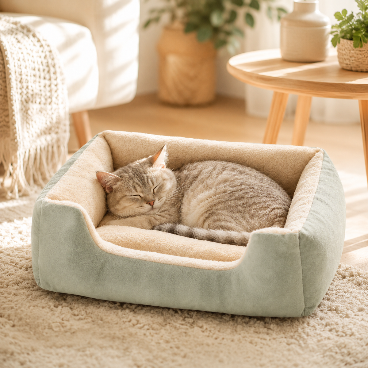 Panier Cosy pour Chat & Chien en situation, à la maison