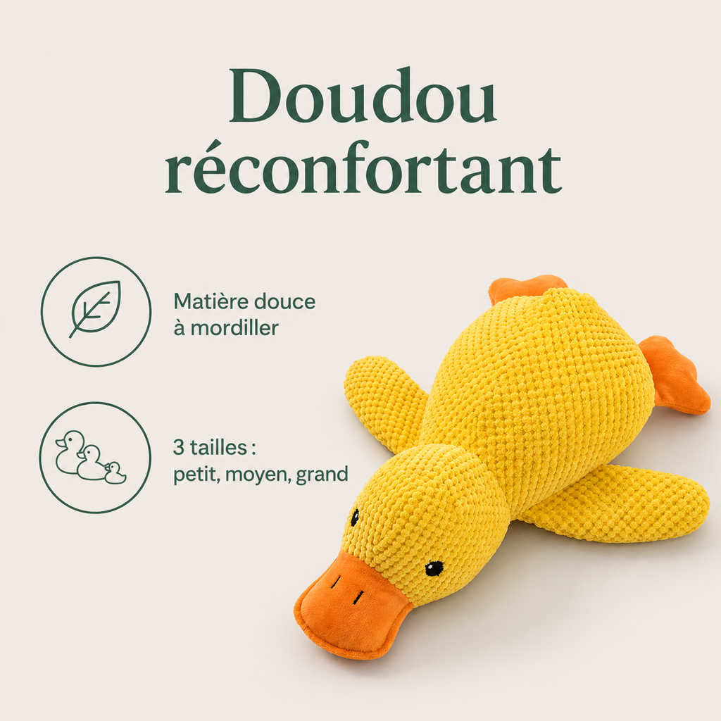 Peluche Canard pour Chien — bénéfices