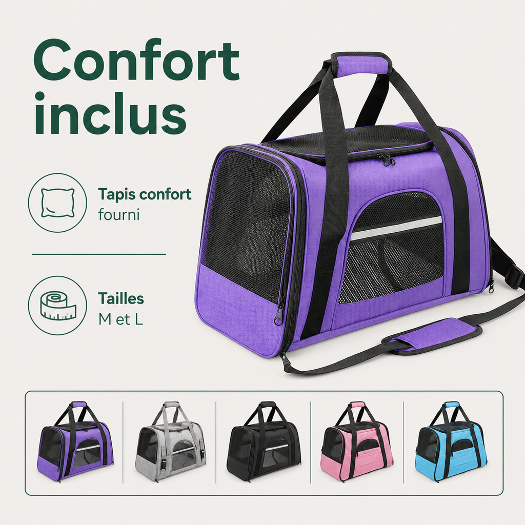 Sac de Transport pour Chat & Chien — bénéfices