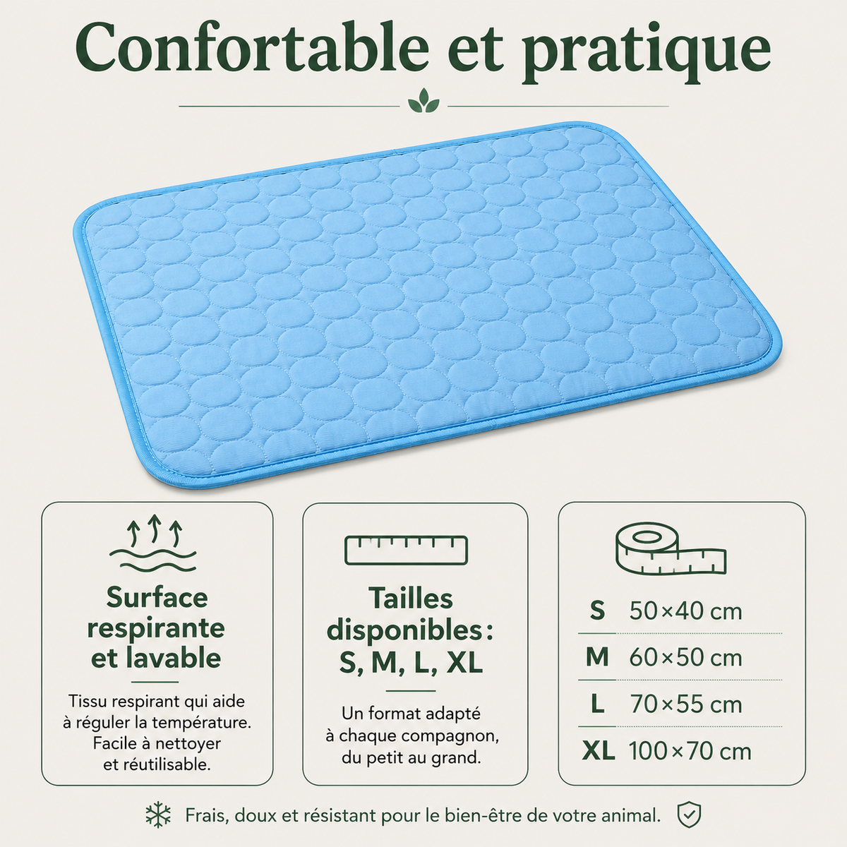 Tapis Rafraîchissant pour Chien & Chat — bénéfices