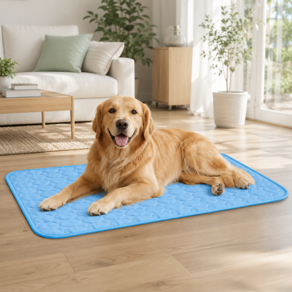 Tapis Rafraîchissant pour Chien & Chat en situation, à la maison