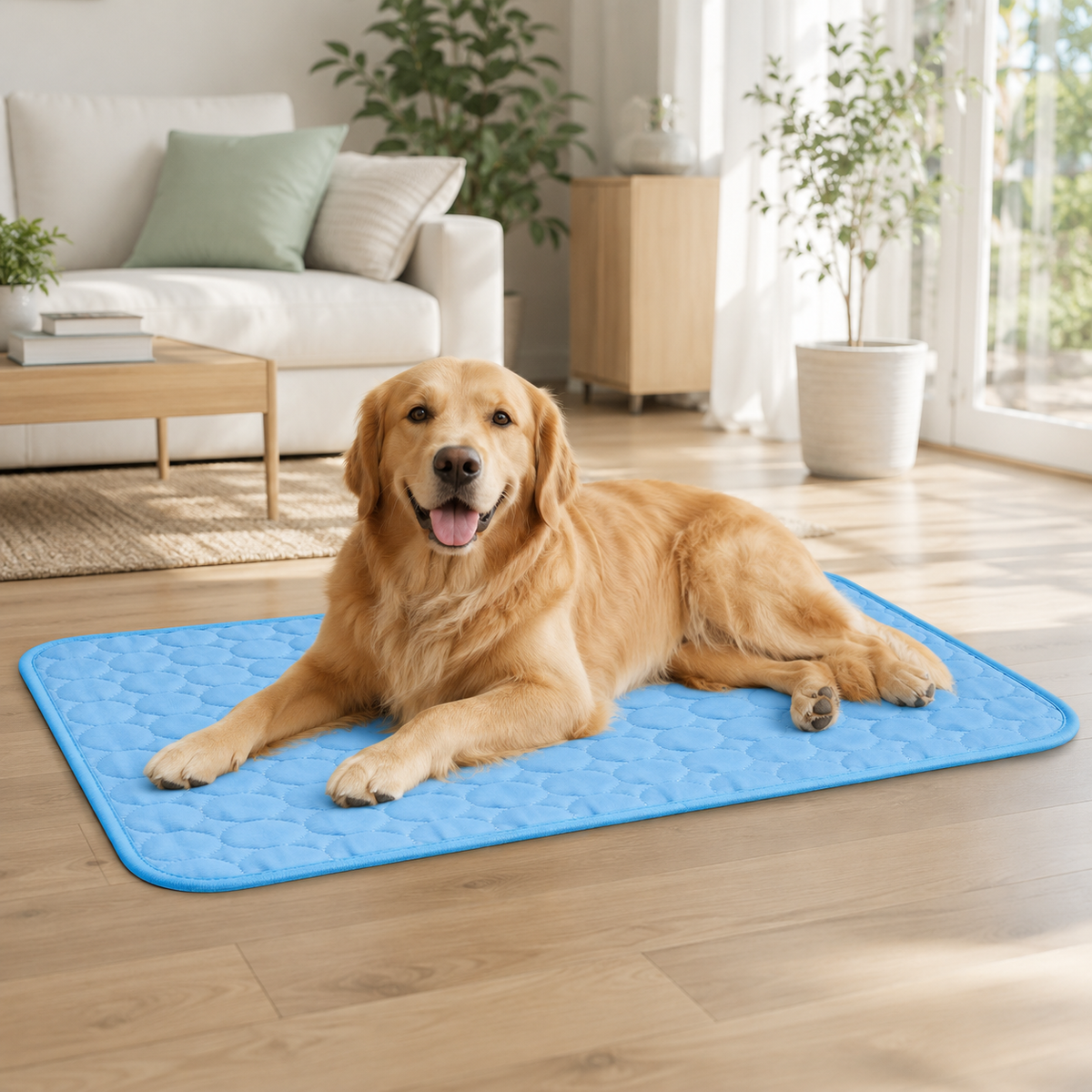 Tapis Rafraîchissant pour Chien & Chat en situation, à la maison