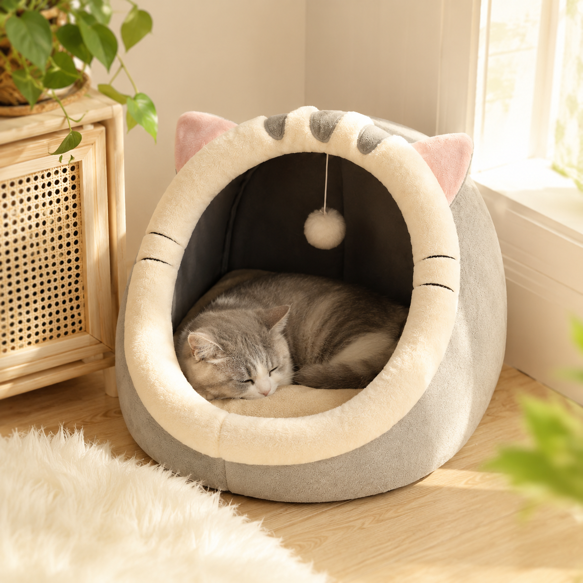 Tente Niche pour Chat & Petit Chien en situation, à la maison