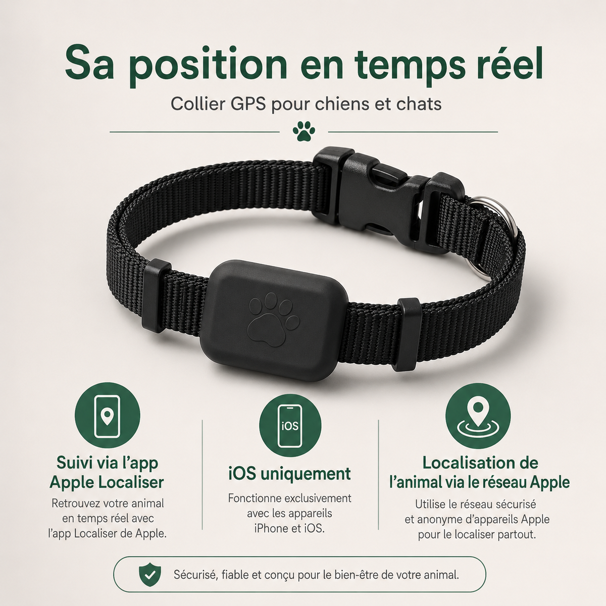 Traceur GPS pour Chien & Chat — caractéristiques principales